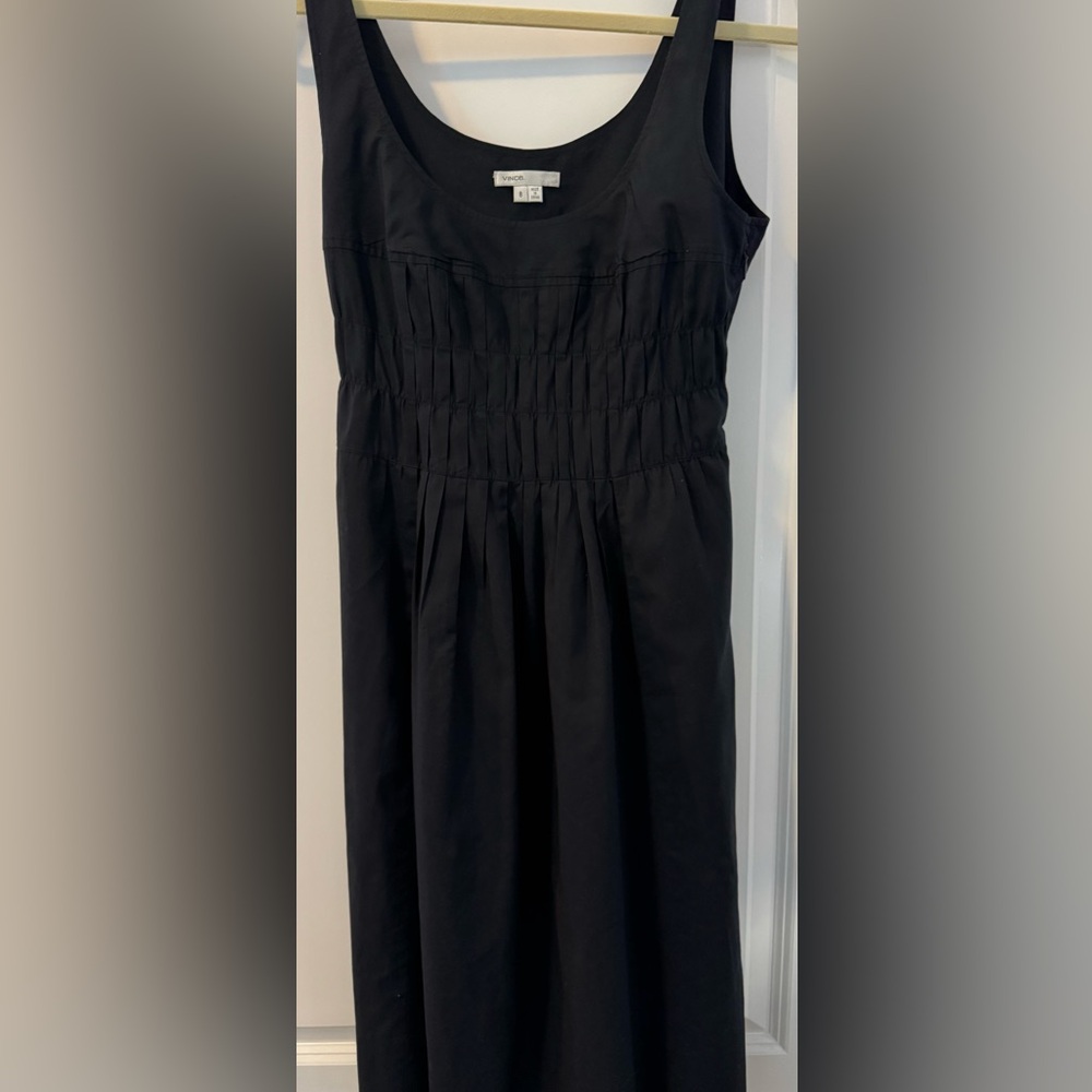 Vince Black Pleated Dress